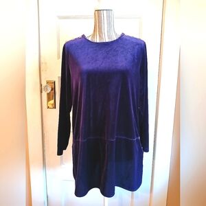 Ralph Lauren velvet violet tunic - xl